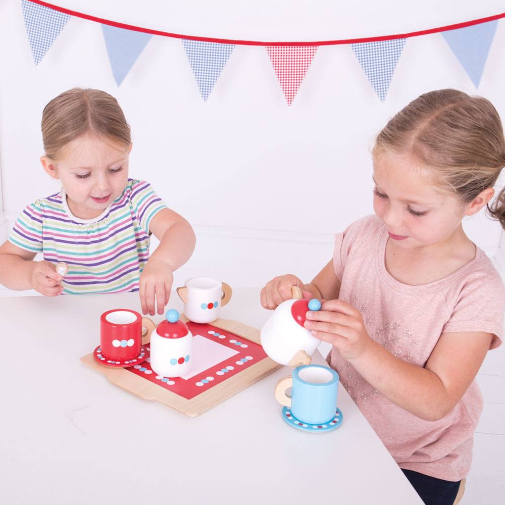 Tea Set On A Tray By Bigjigs Toys Us