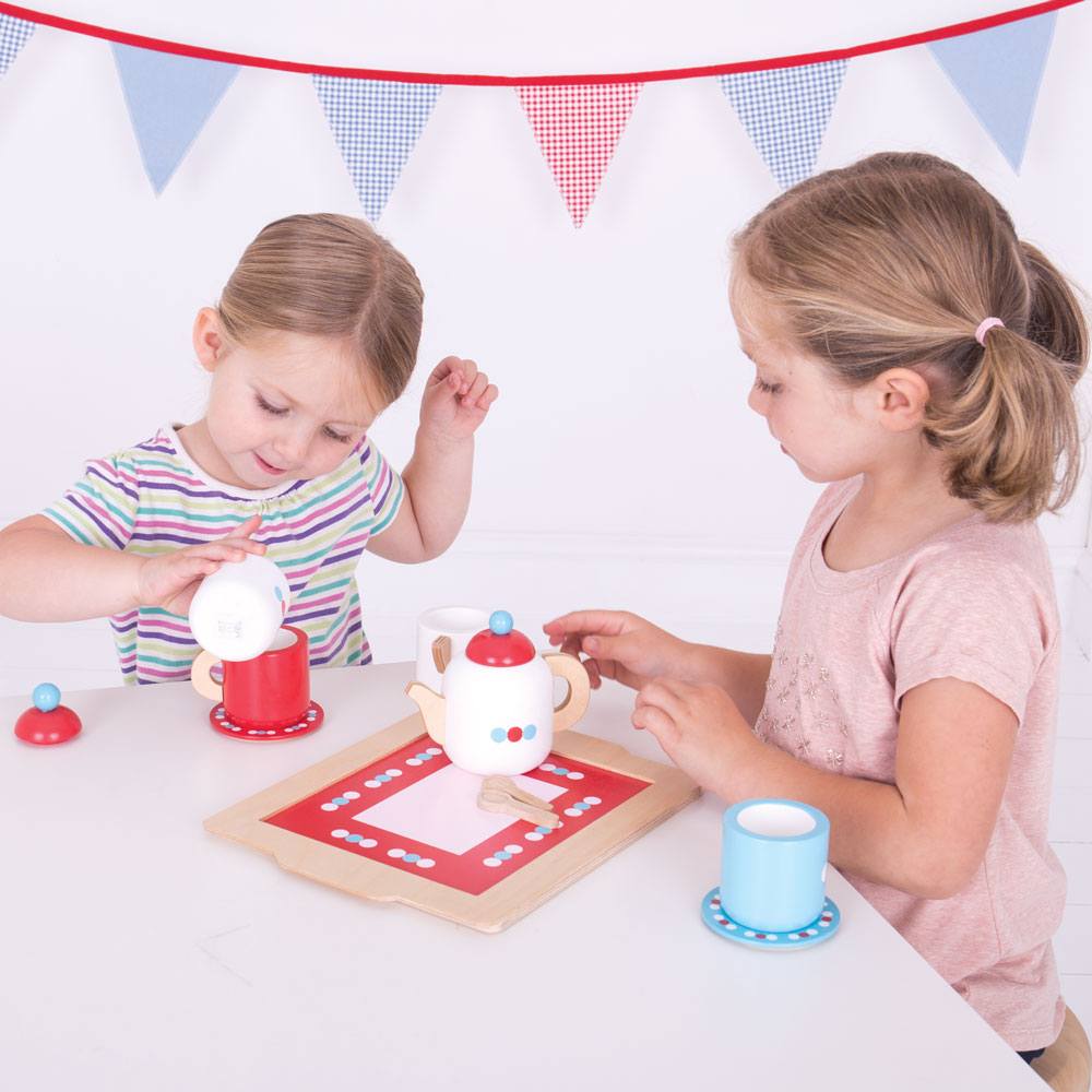 Tea Set On A Tray By Bigjigs Toys Us