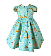 "high Tea" Vintage Nellie Dress W/ Hair Clip