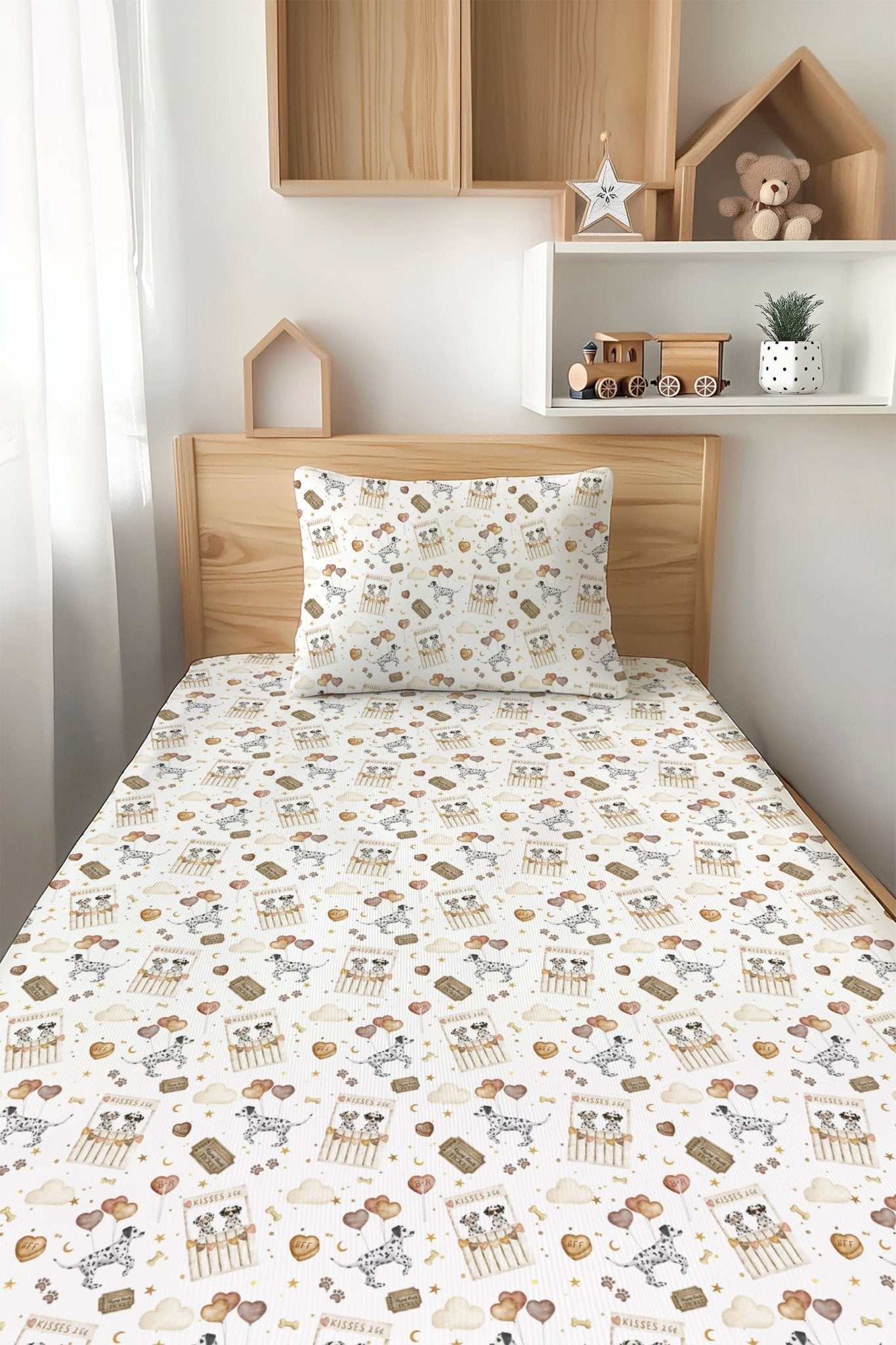 I Ruff You Twin Fitted Sheet And Pillowcase Set