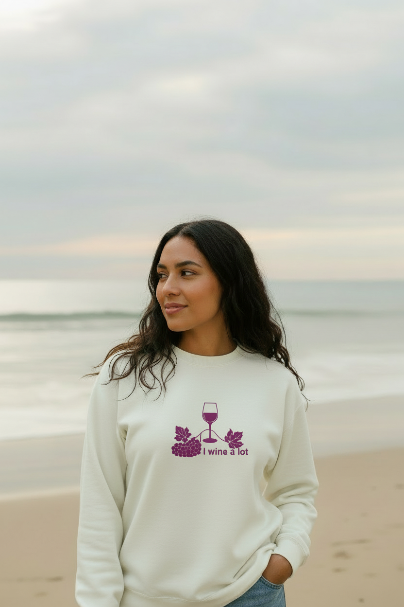 Wine- I Wine A Lot Adult Sweatshirt