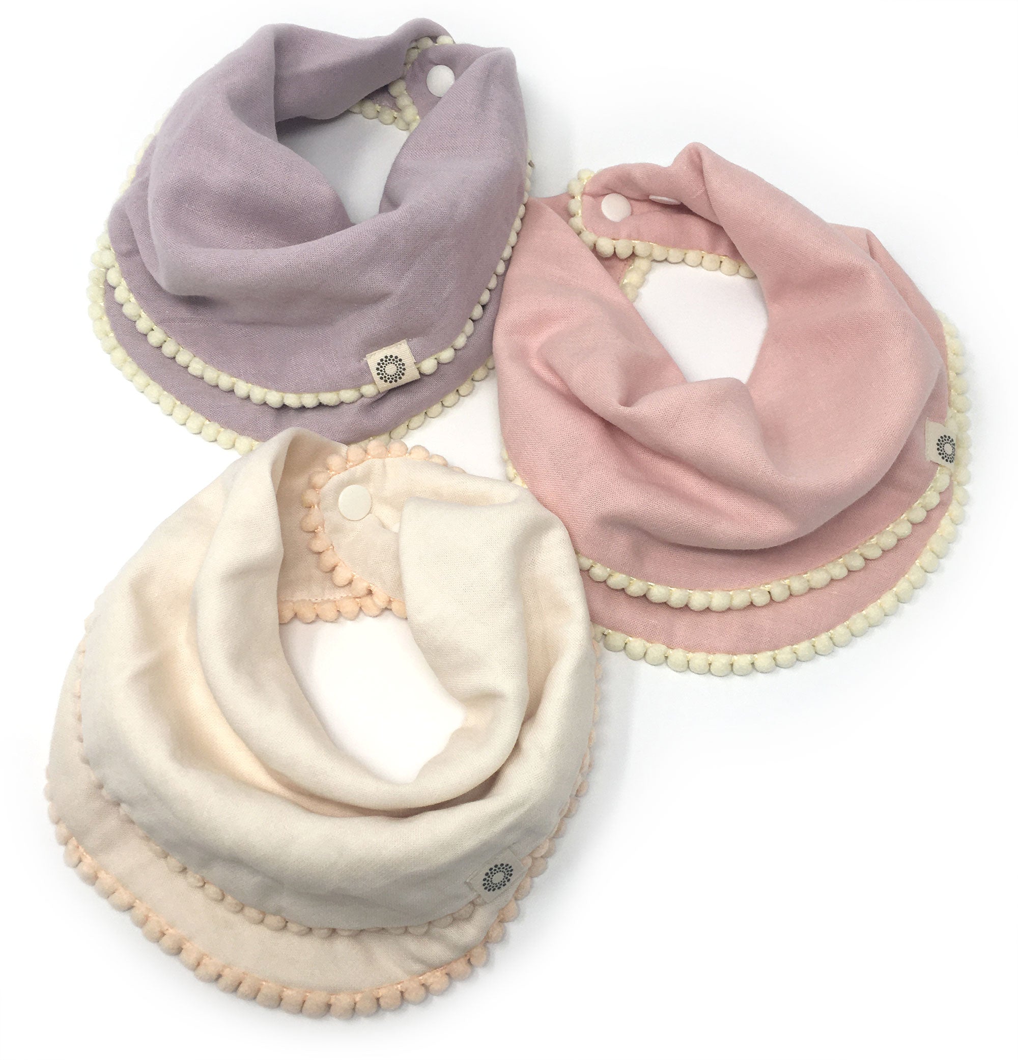 Organic Pom Pom Bib 3-pack