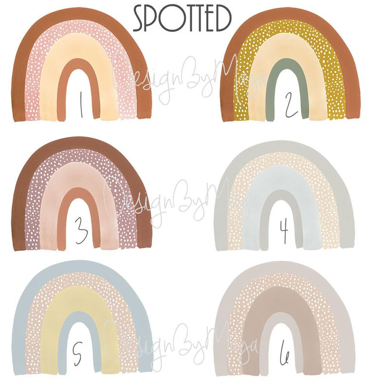 Retro Rainbows - Fabric Nursery Wall Art Decals