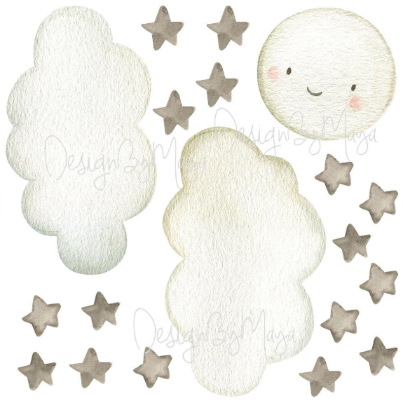 Hot Air Balloons And Planes Set - Fabric Nursery Wall Art Decals