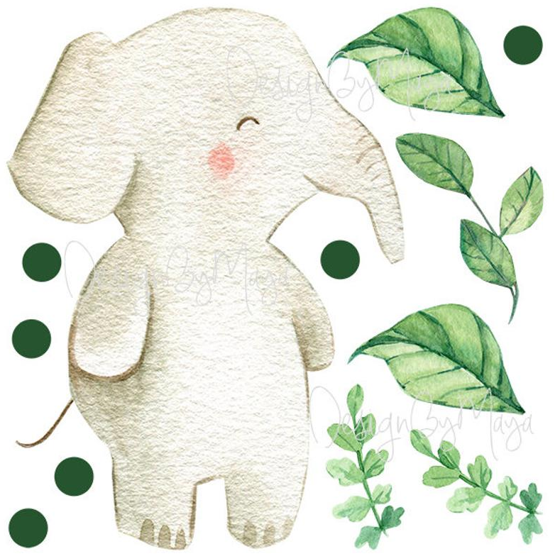 Safari Animals And Friends - Fabric Nursery Wall Art Decals