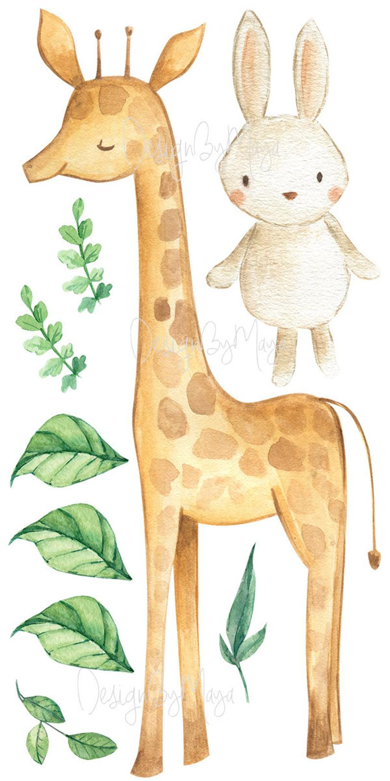 Safari Animals And Friends - Fabric Nursery Wall Art Decals