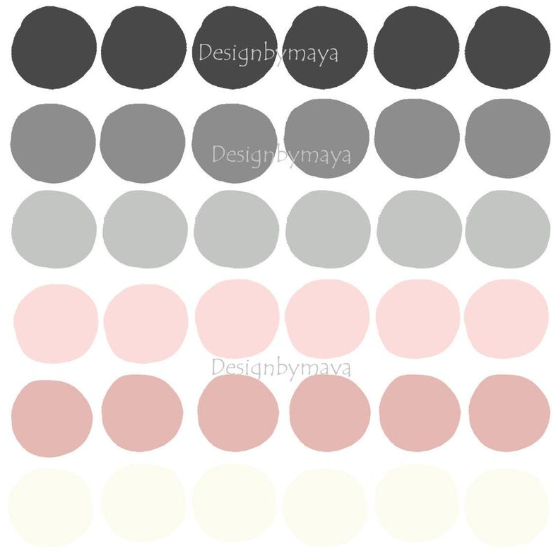 Earth Tones Polka Dots - Fabric Nursery Wall Art Decals