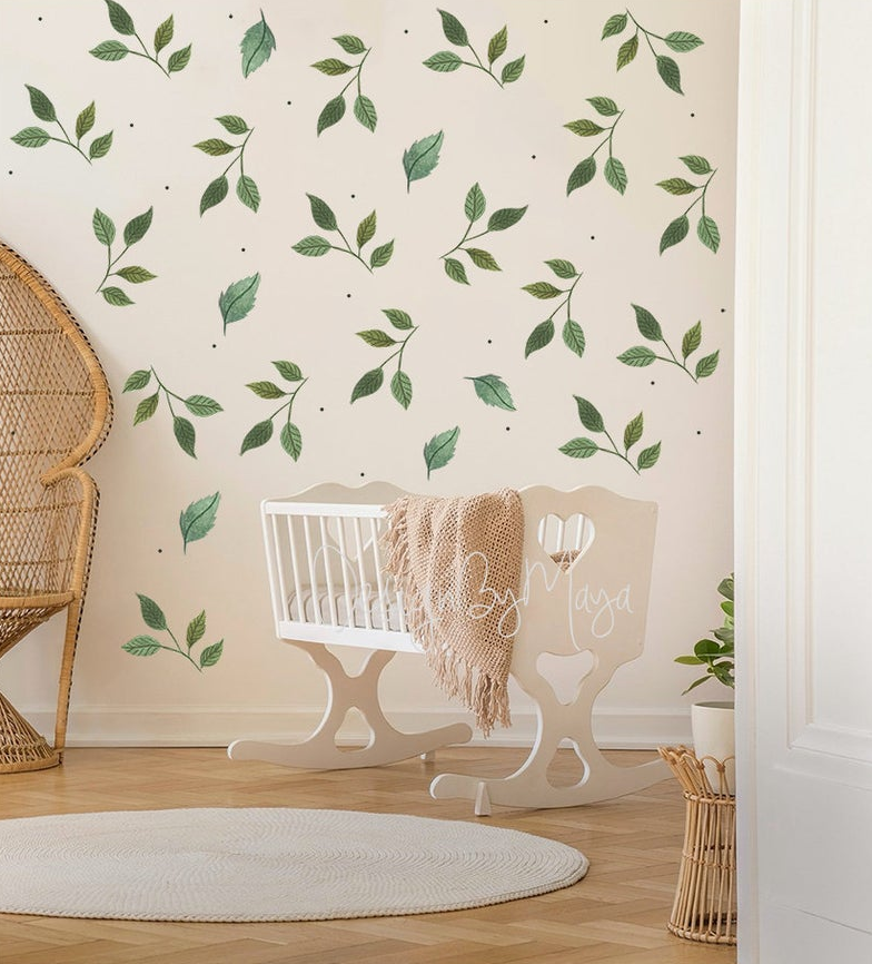 Scandinavian Botanical Plants - Fabric Nursery Wall Art Decals