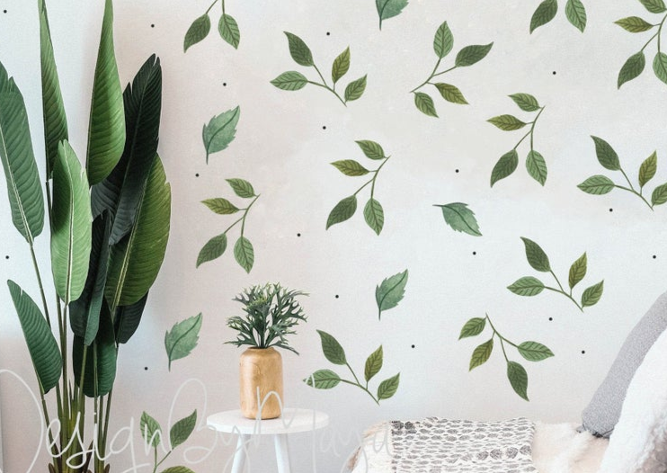 Wild Flowers & Leaves - Fabric Nursery Wall Art Decals