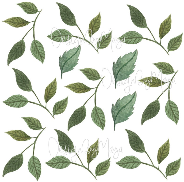 Scandinavian Botanical Plants - Fabric Nursery Wall Art Decals