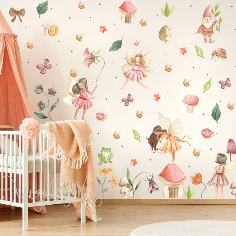 Magical Fairy House - Fabric Nursery Wall Art Decals
