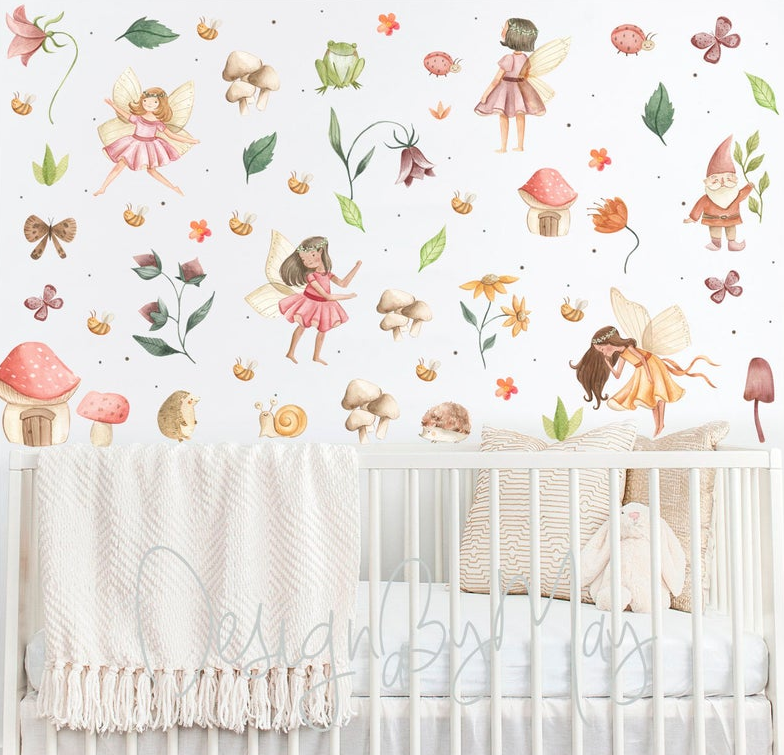 Magical Fairy House - Fabric Nursery Wall Art Decals