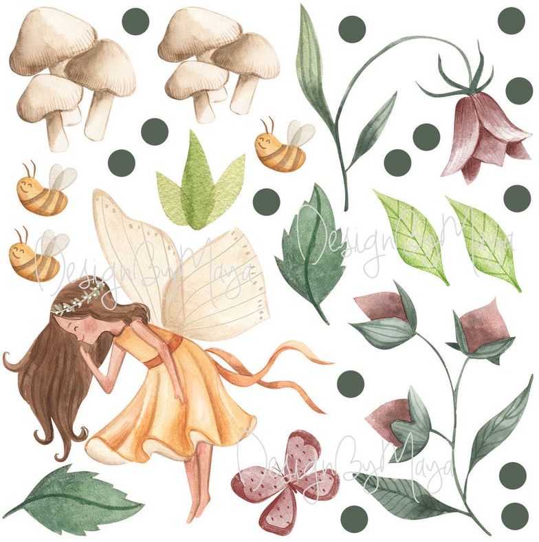 Magical Fairy House - Fabric Nursery Wall Art Decals
