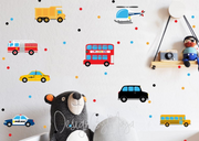 City Transportation Vehicles - Fabric Nursery Wall Art Decals