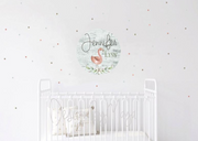 *you Create* - Wooden Themed Name Tag - Fabric Nursery Wall Art Decals - Personalized By You