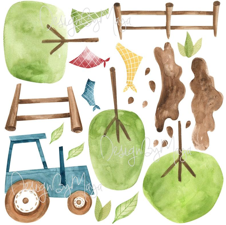Farm Animals And Friends - Fabric Nursery Wall Art Decals