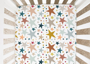 Shiny Fantasy Stars - Minky / Jersey Crib Sheets