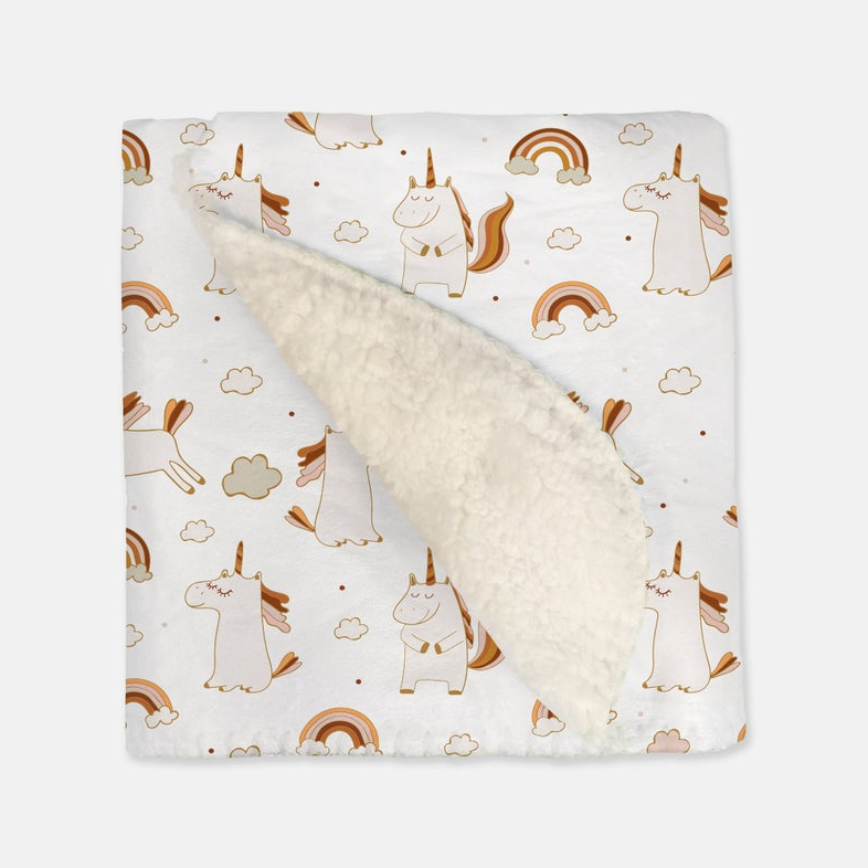 Unicorns And Rainbows - Vintage Baby Blankets