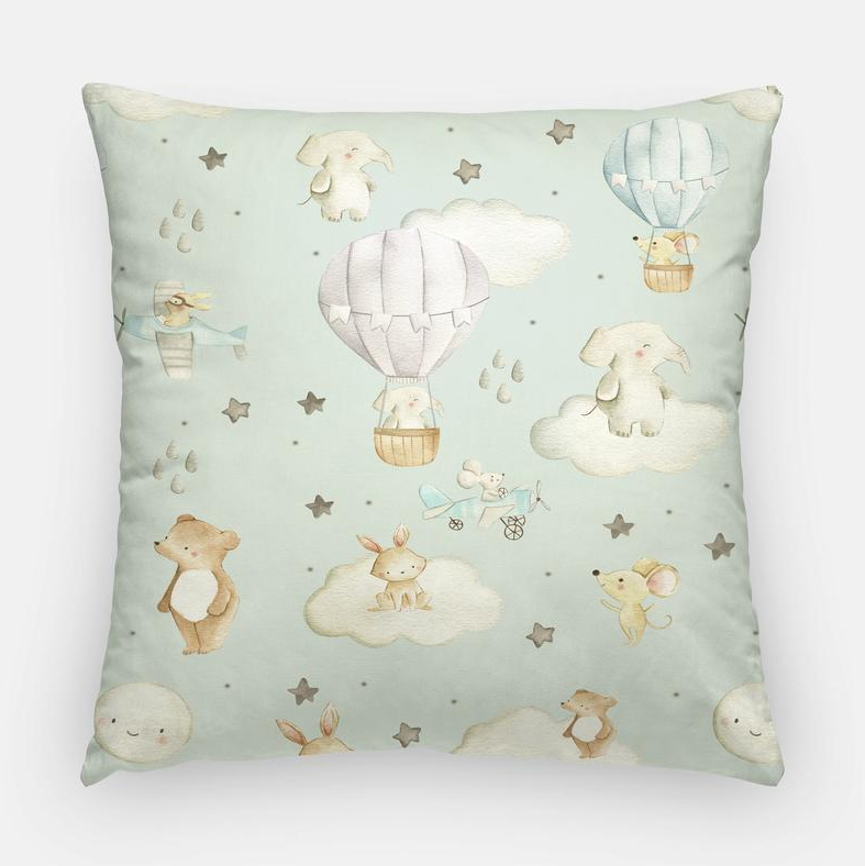 Hot Air Balloons And Planes - Artisan Baby Pillows