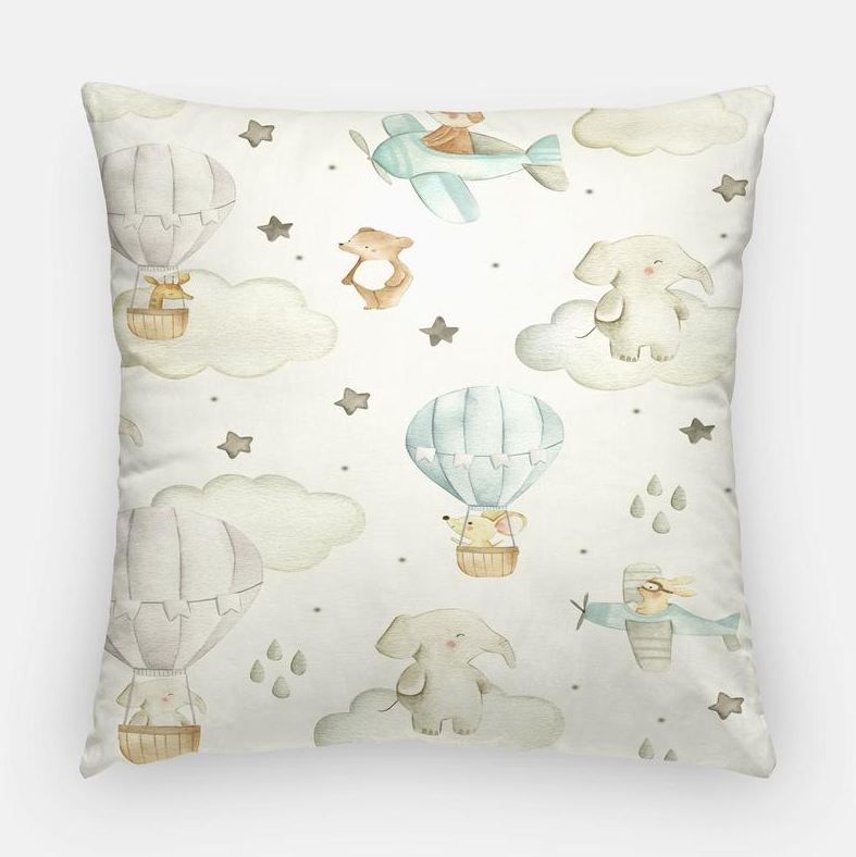 Hot Air Balloons And Planes - Artisan Baby Pillows
