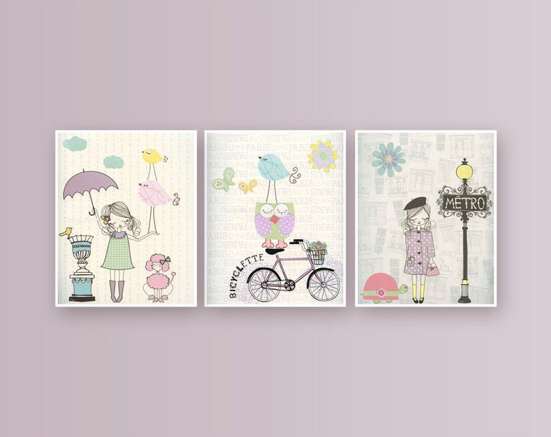 French Paris Metro Set - Luster Paper Nursery Wall Art Prints