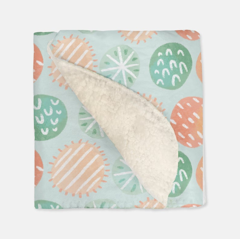 Modern Confetti Cactus - Vintage Baby Blanket
