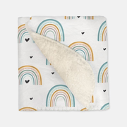Southern-style Light Teal And Honey Boho Rainbows - Vintage Baby Blankets