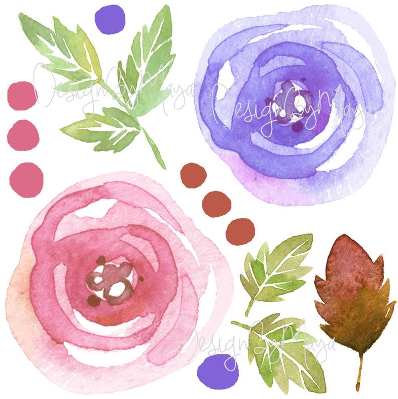 Baby Girl Rainbow Flowers - Fabric Nursery Wall Art Decals