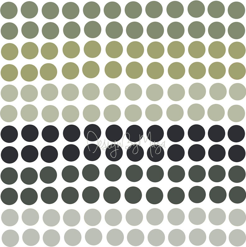 Little Baby Sheep And Polka Dots - Fabric Nursery Wall Art Decals