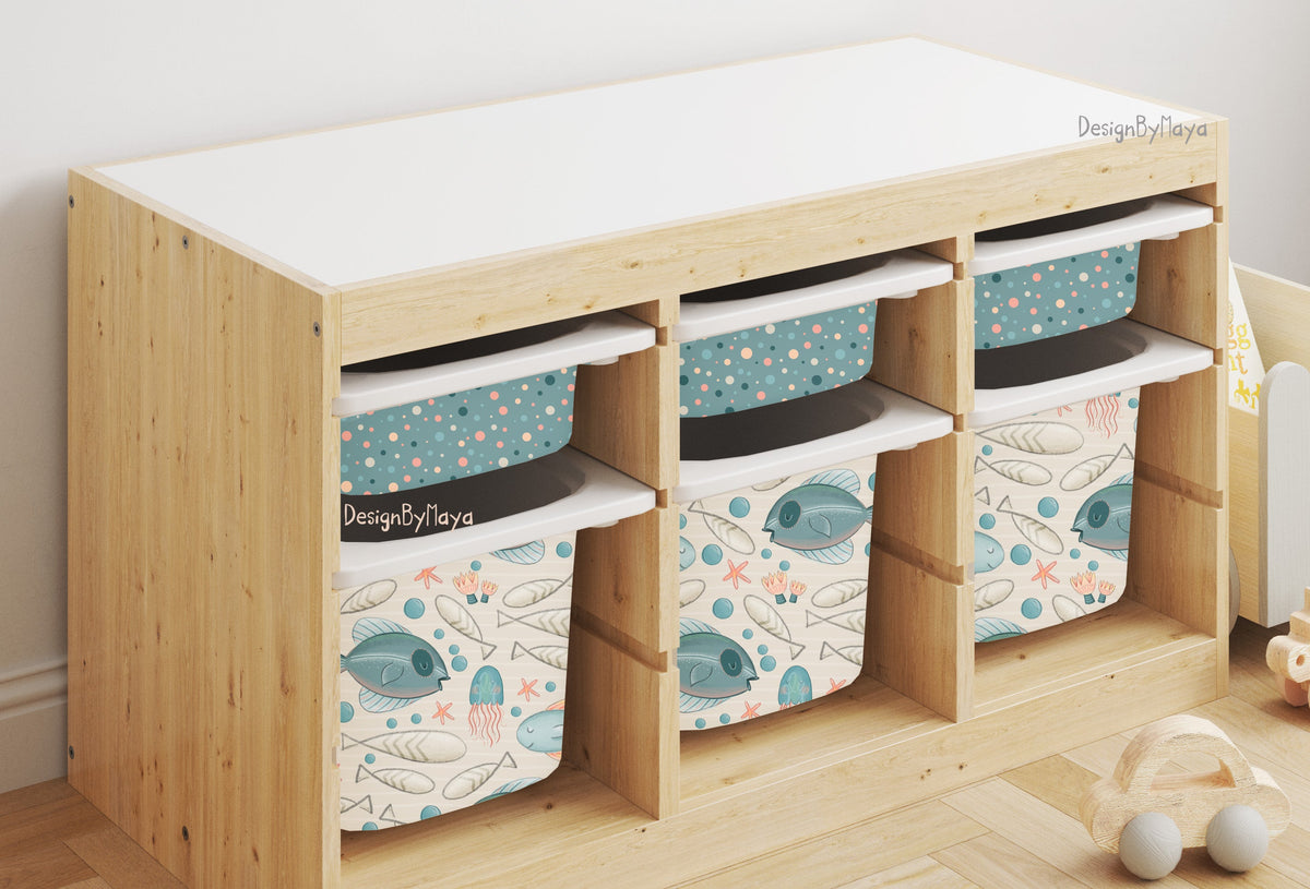 Ikea Trofast Storage Bin Sticker Set, Ikea Upgrade Decor, Ikea Hack