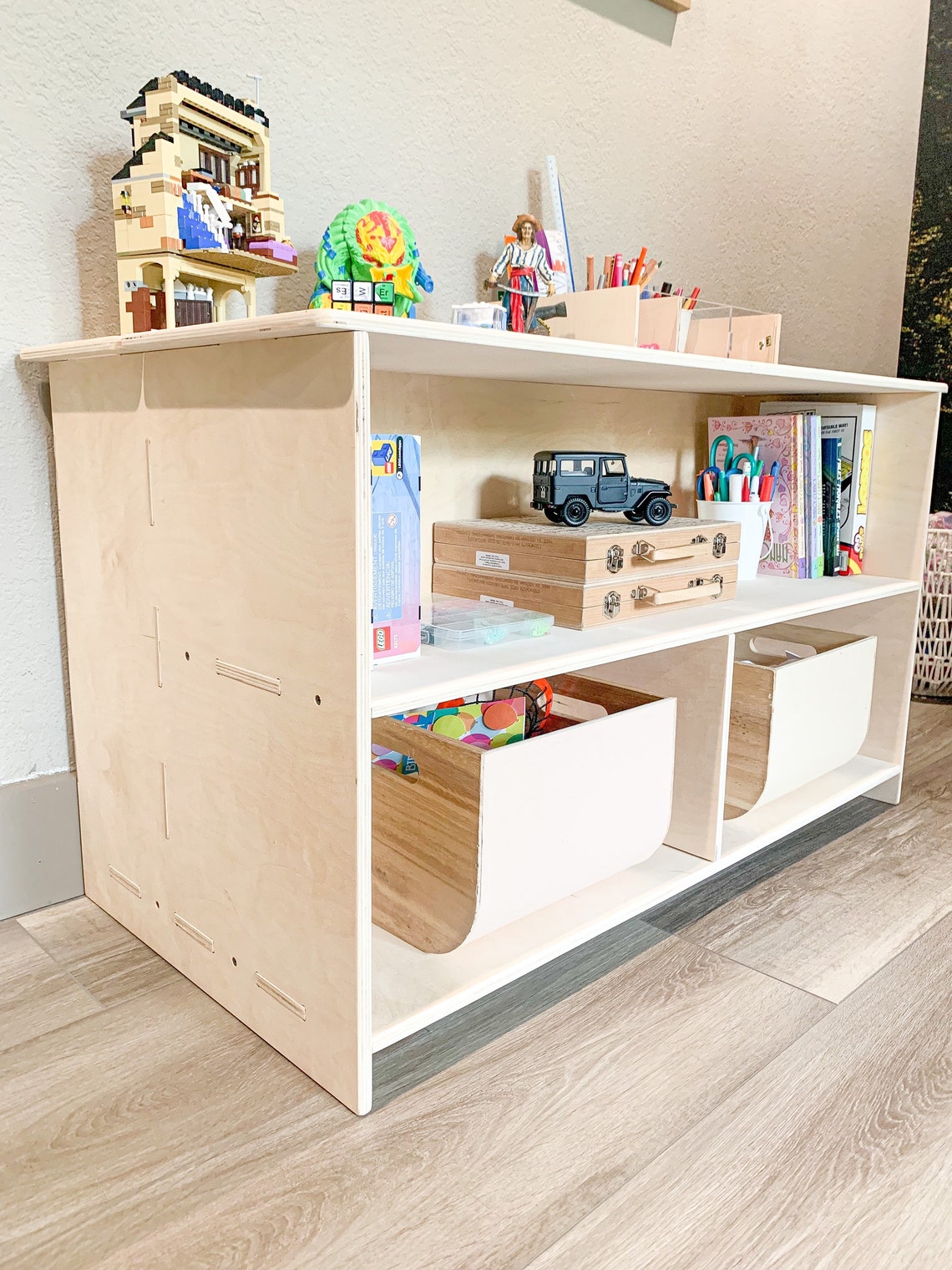 Stella- Toy Shelf + Hidden Storage 41"