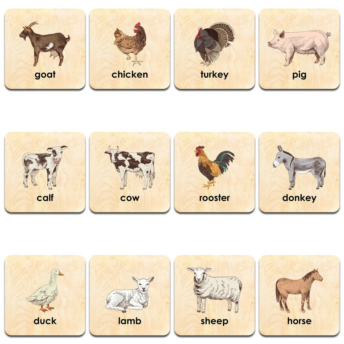 Memory Game- Farm Animals