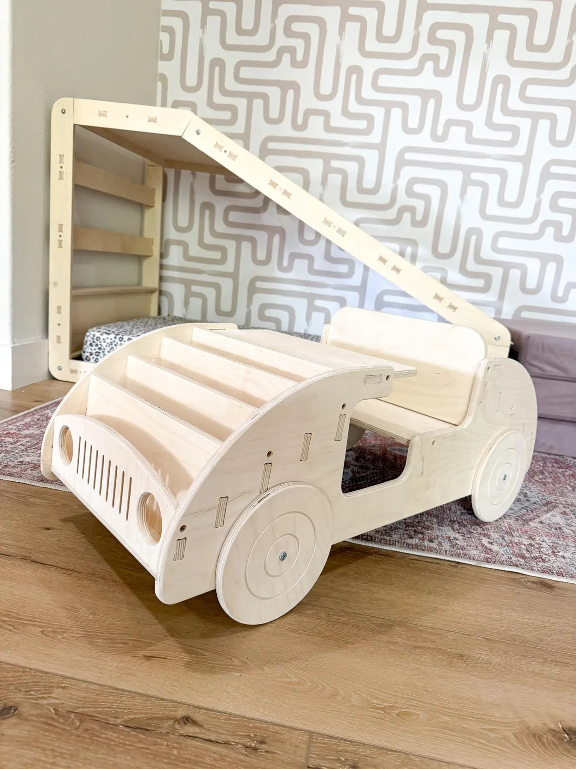 Felix- Car Inspired Double Sided Bookshelf
