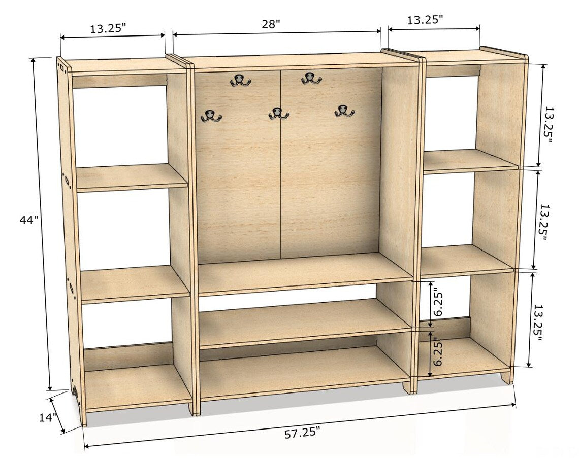 Harper V3- Toddler Wardrobe + Classroom Cubbies