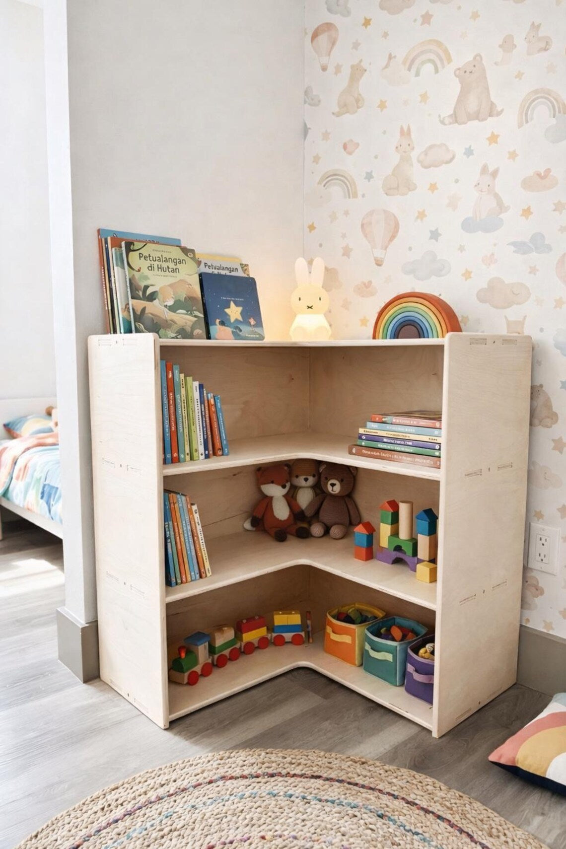 Jared- Corner Toy Shelf