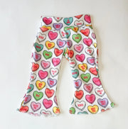Conversation Hearts Valentines Day Bell Bottoms
