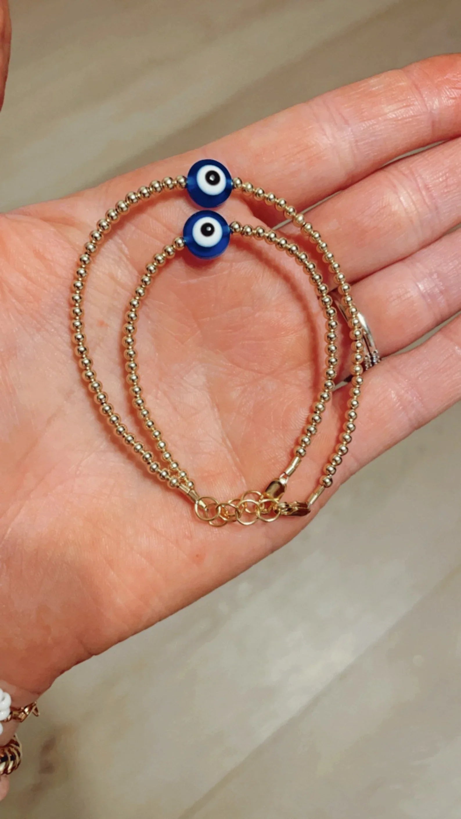 Evil Eye Gold-filled Bracelet – 14k Gold-filled, Hypoallergenic & Handmade In The Usa
