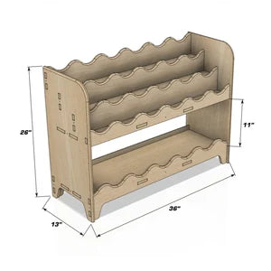 Darla V2- Wave Design Bookshelf