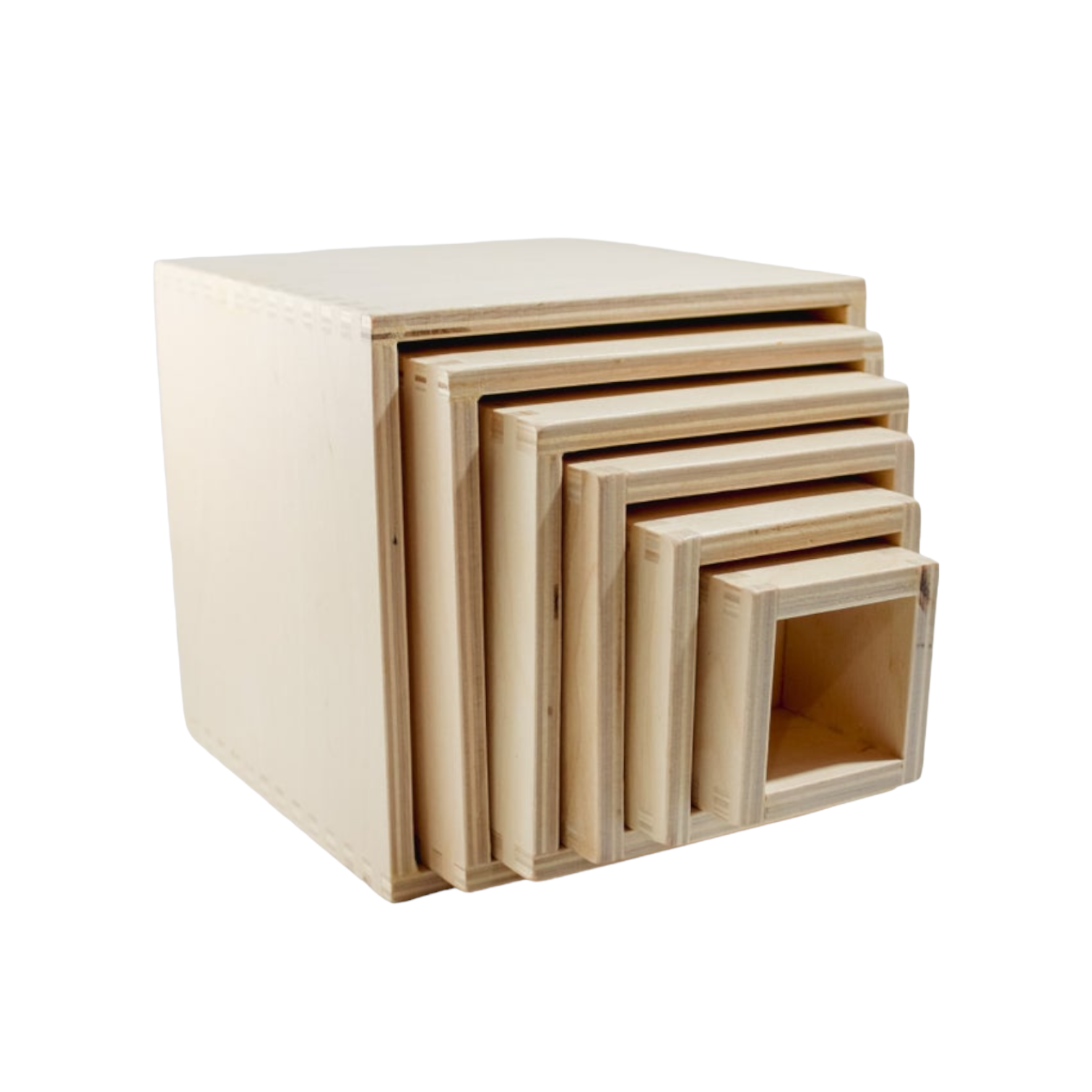 Green Elephant Wooden Nesting Box Set for Kids