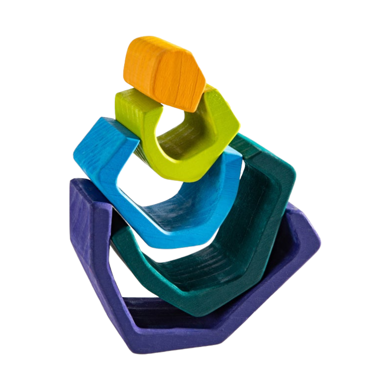 5 Pcs stone Caves Stacking Blocks