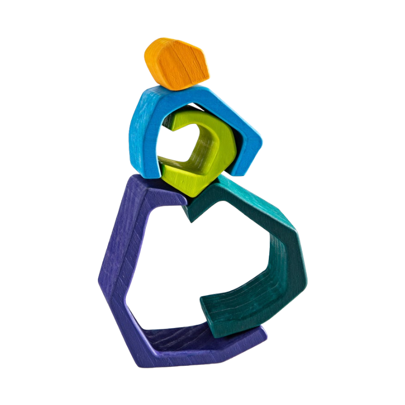 5 Pcs stone Caves Stacking Blocks