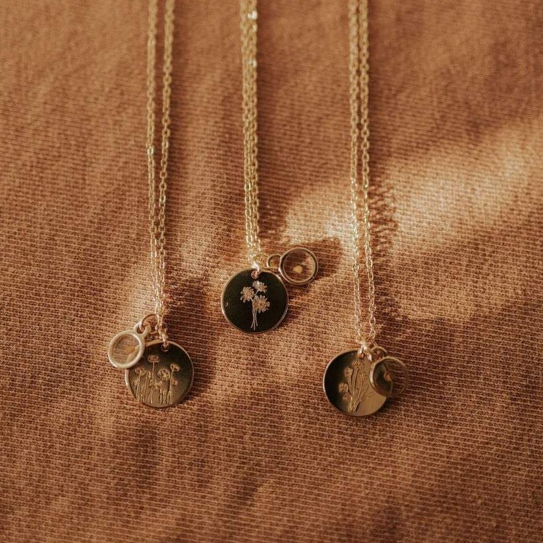 Wildflower Necklace With Mustard Seed