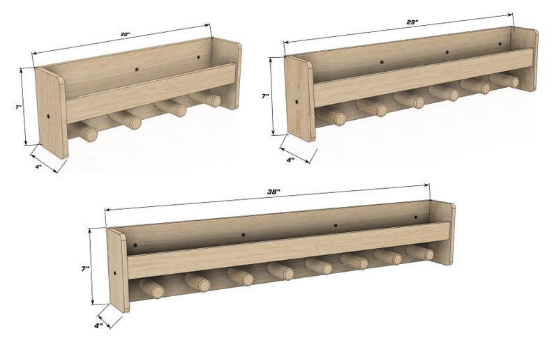 Pam- Wall Shelf + Coat Rack