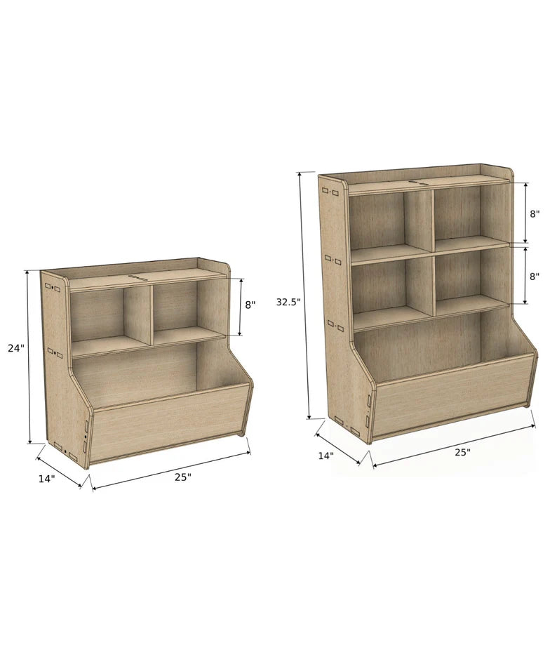 Shelby- Toy Shelf + Storage Bin