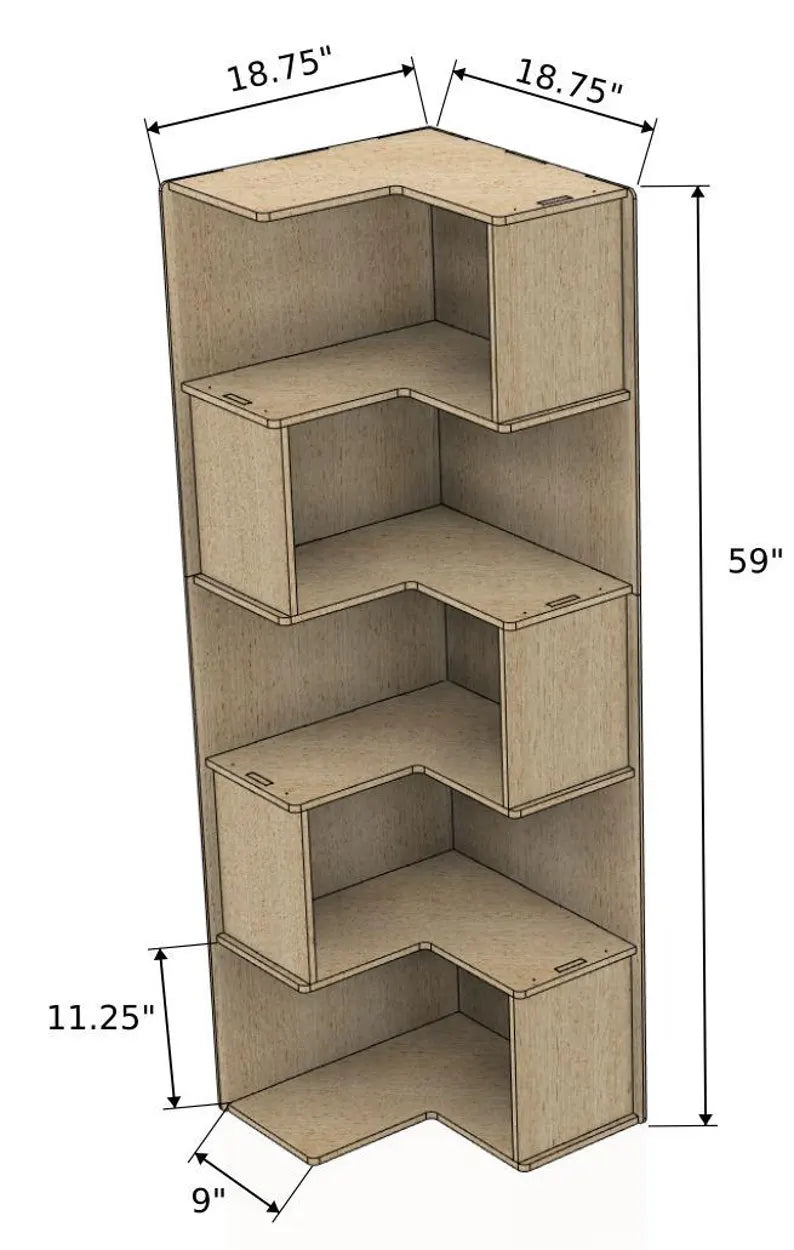 Ziggy- Corner Shelf