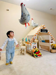 Wally- Playhouse Inspired Bookshelf + Toy Shelf