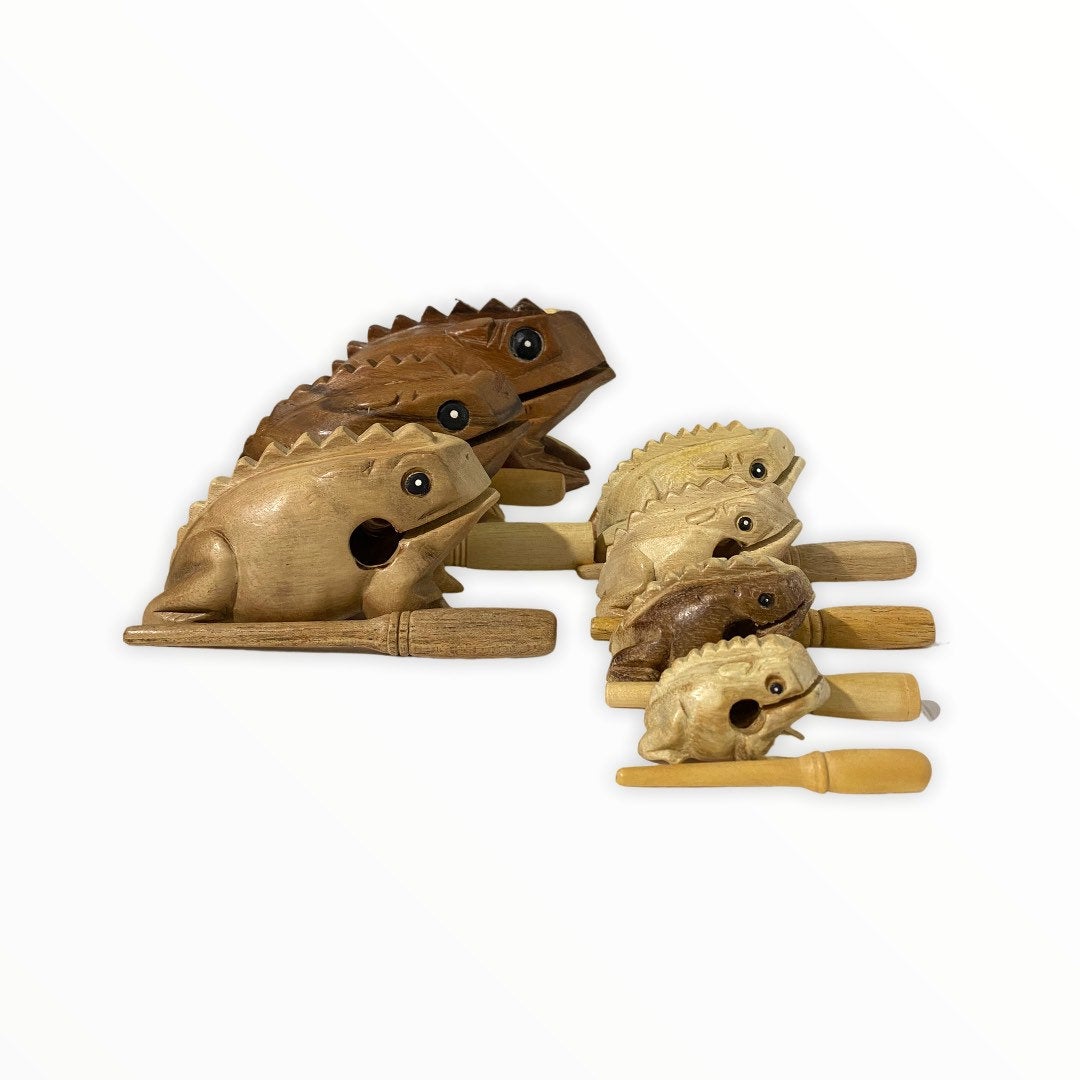 Natural Wooden Frog