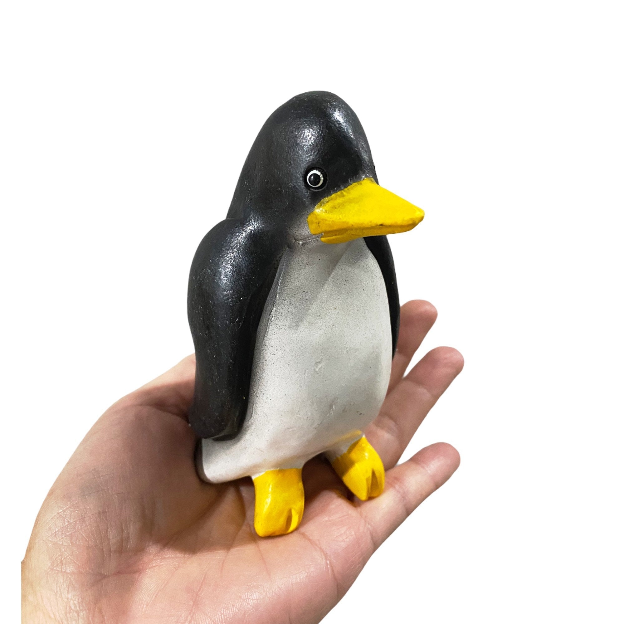 4" Painted Wooden Musical Whistle Penguin Instrument