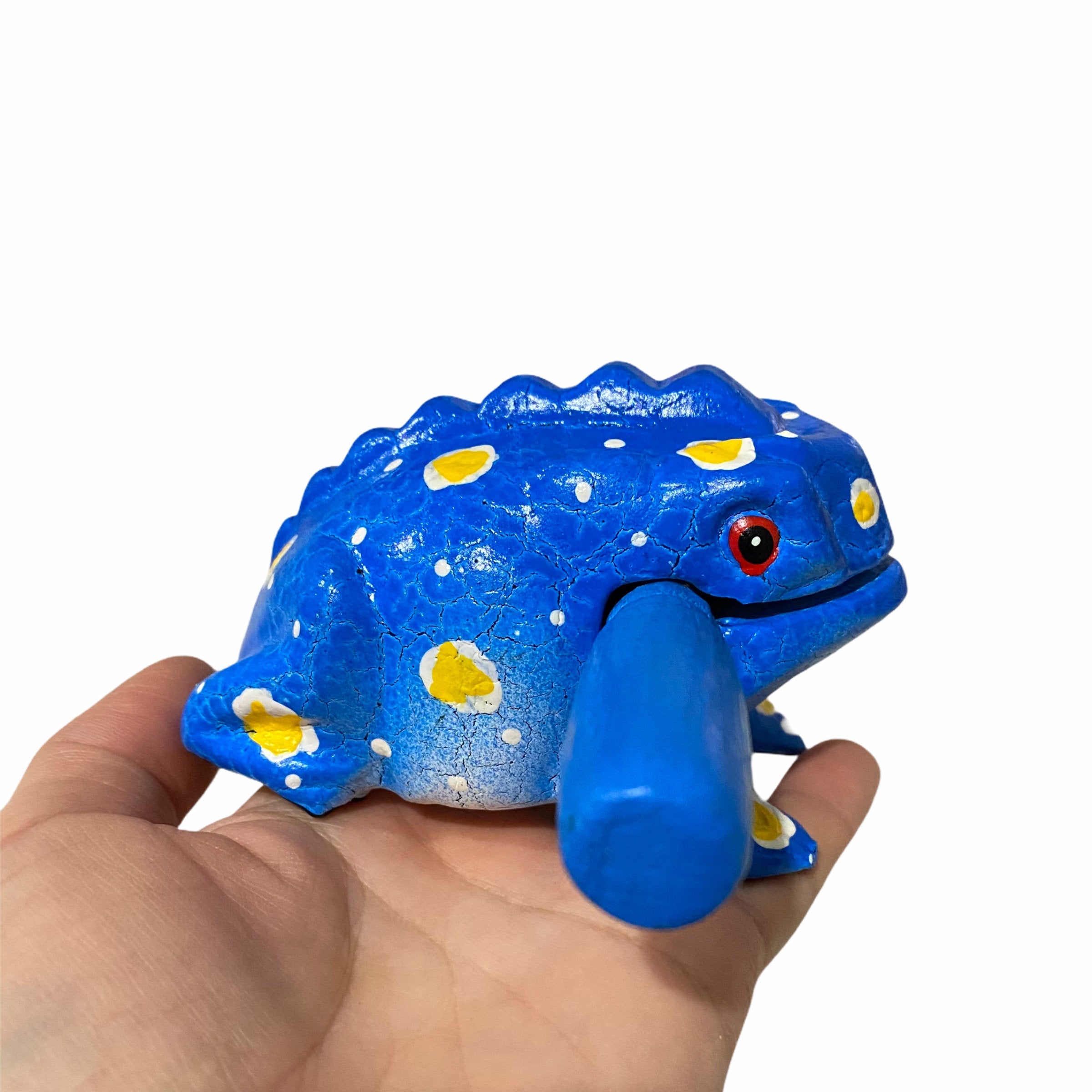 3" Wooden Musical Frog - Winter Design (percussion Instrument)