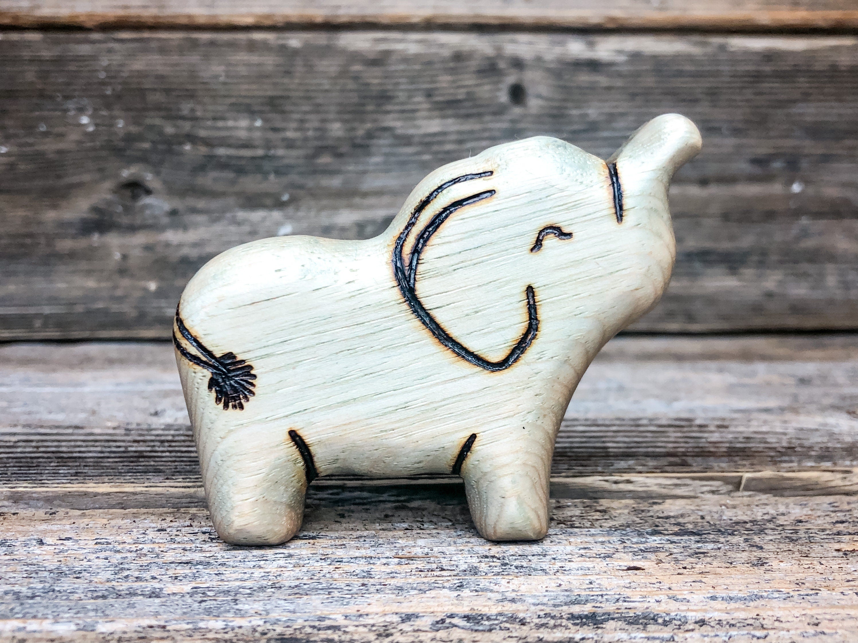 Wooden Baby Elephant Toy
